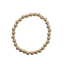 Carregar imagem no visualizador da galeria, Stretchy Gold-Fill Beaded Bangle Bracelets, 14/20 Gold-Filled, 6.5" Diameter