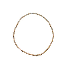 Carregar imagem no visualizador da galeria, Stretchy Gold-Fill Beaded Bangle Bracelets, 14/20 Gold-Filled, 6.5" Diameter