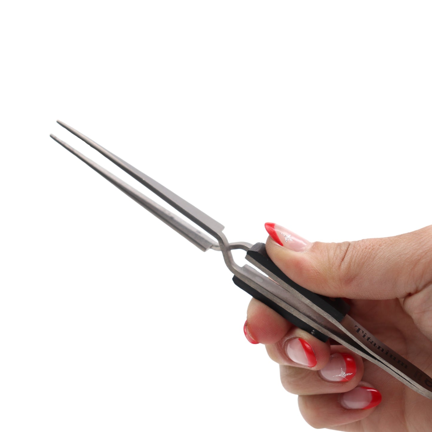 Titanium Tweezer, Cross Locking, Heavy Duty with Fine Point - Clay Revolution