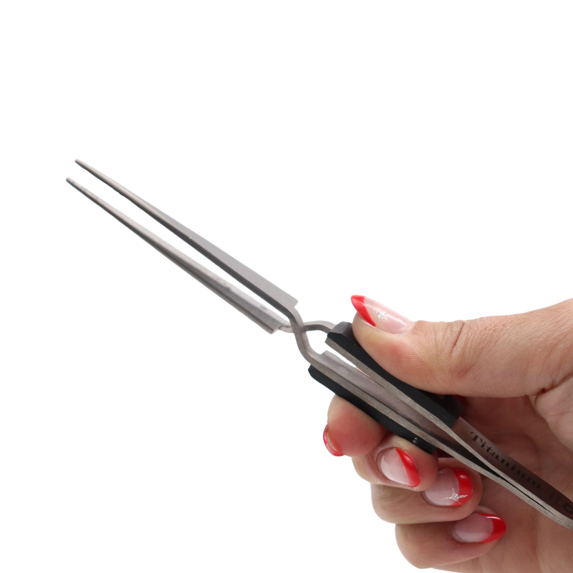 Titanium Tweezer, Cross Locking, Heavy Duty with Fine Point - Clay Revolution