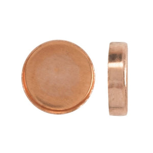 10mm Copper Bezel Round 2 pack - ClayRevolution