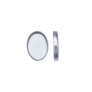 10x12mm Sterling Silver Bezel Oval 2 pack - ClayRevolution