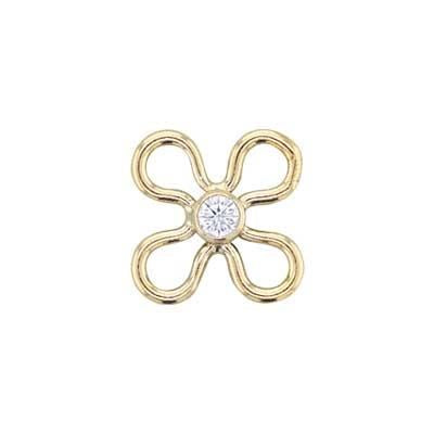Gold Filled Flower Link with CZ