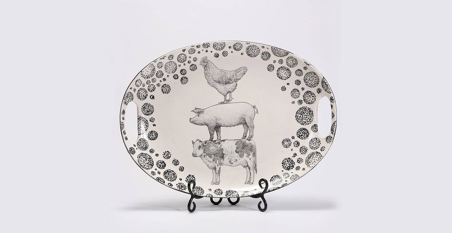 Tropical Leaves Silkscreen plate design 