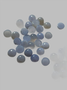 Blue Chalcedony 6mm Round Cabochon