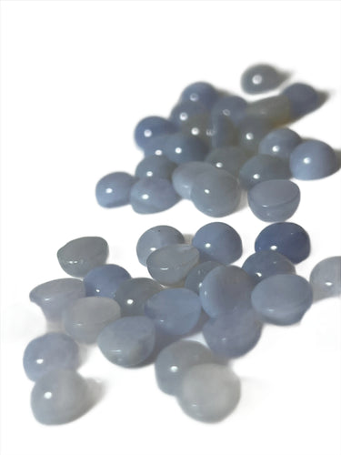 Blue Chalcedony 6mm Round Cabochon