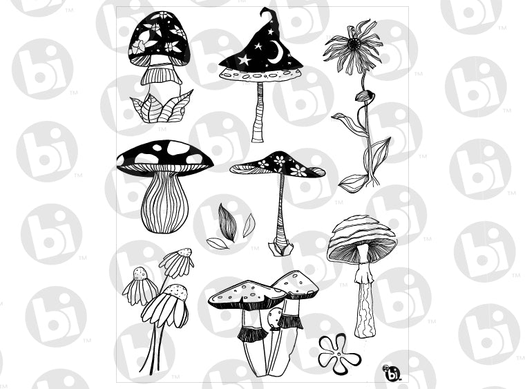 Mushrooms 2 Silkscreen