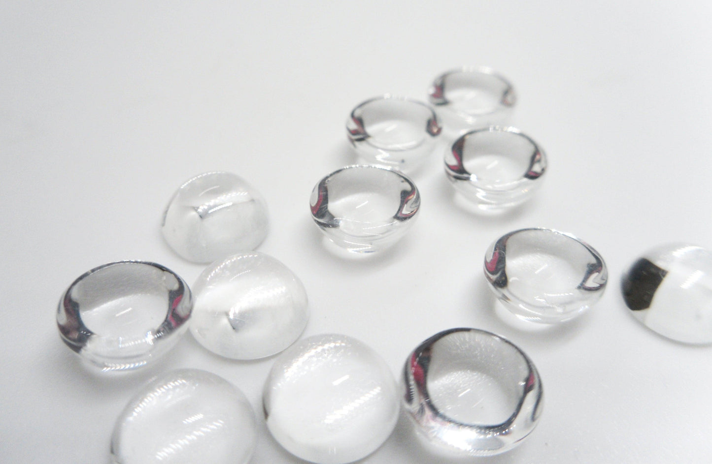 Clear Glass Round Cabochon - ClayRevolution