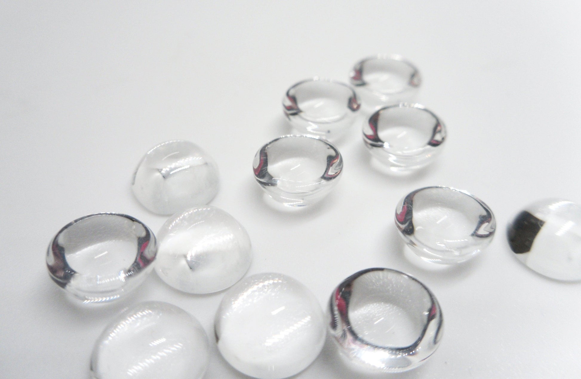 Clear Glass Round Cabochon - ClayRevolution