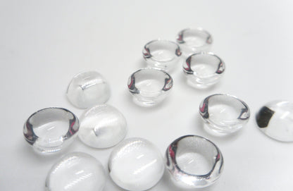 Clear Glass Round Cabochon - ClayRevolution