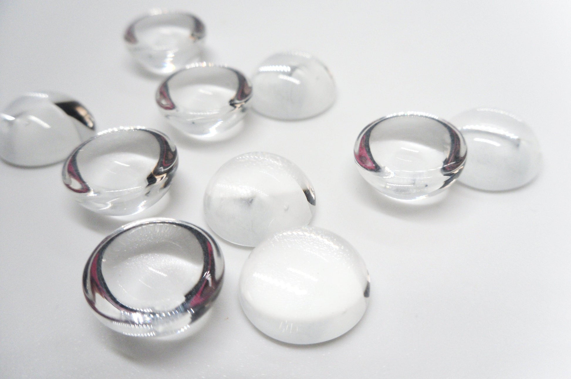 Clear Glass Round Cabochon - ClayRevolution