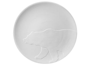 Strolling Bear Bisque Plate