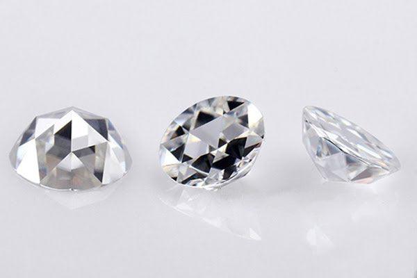 Cubic Zirconia CZ 8mm Rose Cut Flat Back - ClayRevolution
