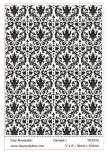Load image into Gallery viewer, Damask Texture Sheet - ClayRevolution
