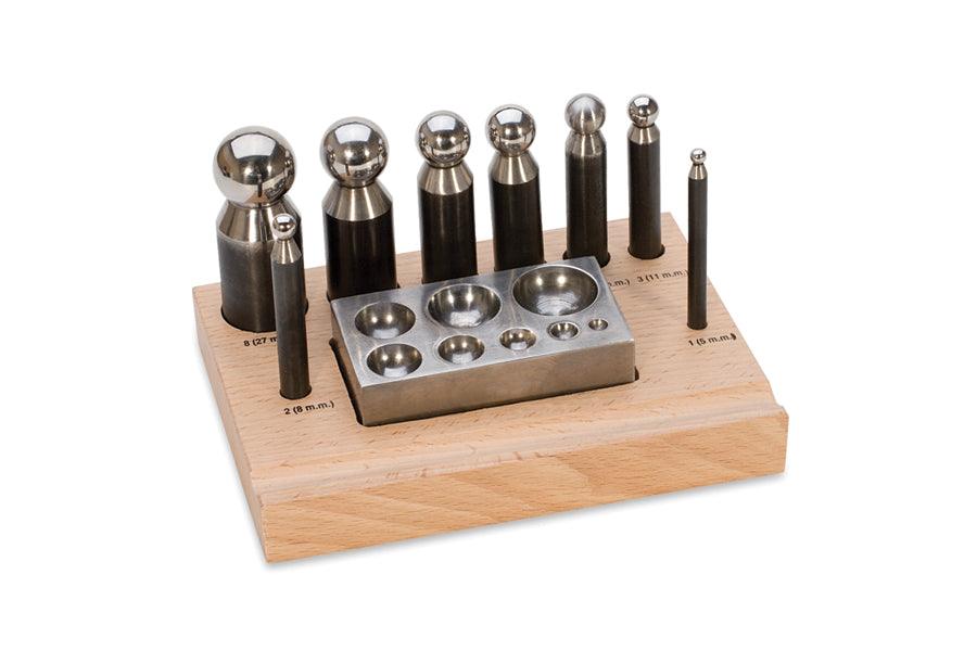 Dapping Set Block W/ 8 Punches - ClayRevolution