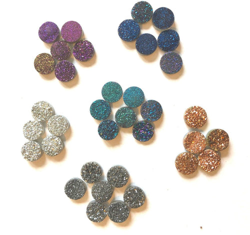 Druzy 6mm round cabochon - ClayRevolution