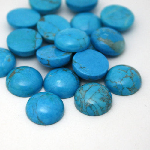 Howlite Cabochon Round 6mm - ClayRevolution