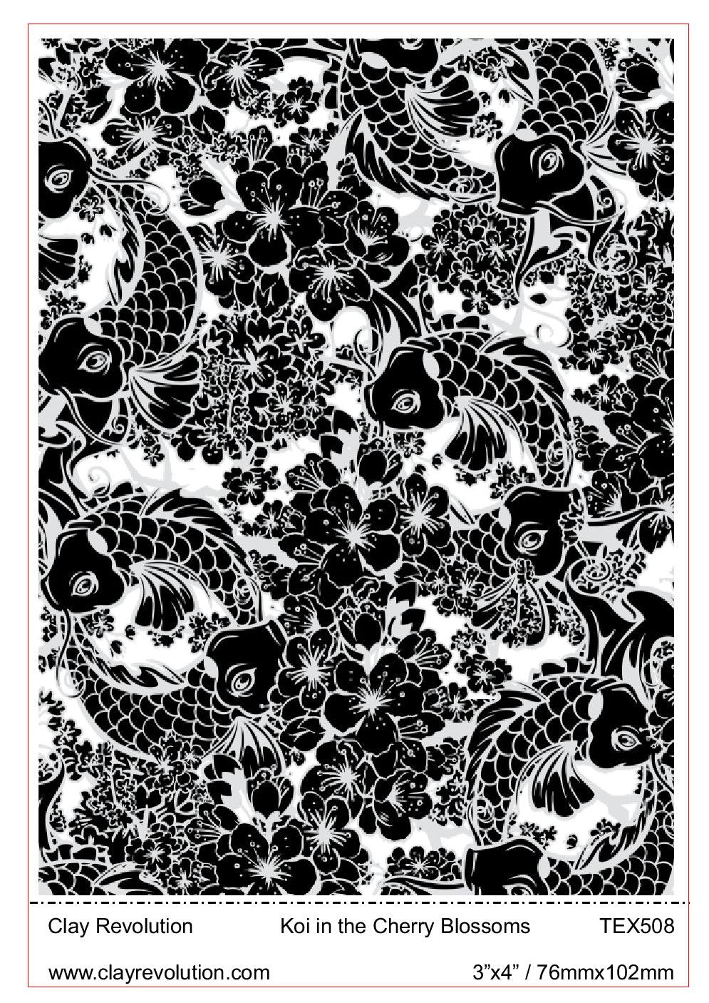 Koi in the Cherry Blossoms Texture Sheet - ClayRevolution