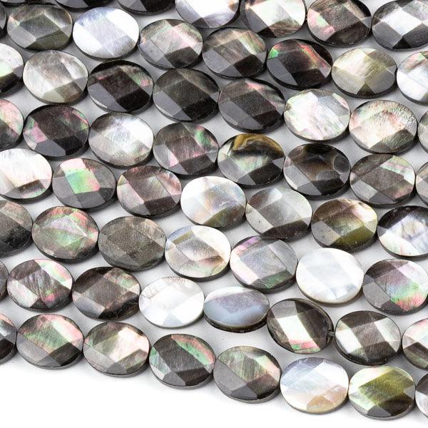 Mother of Pearl Faceted Oval 8x10mm - ClayRevolution