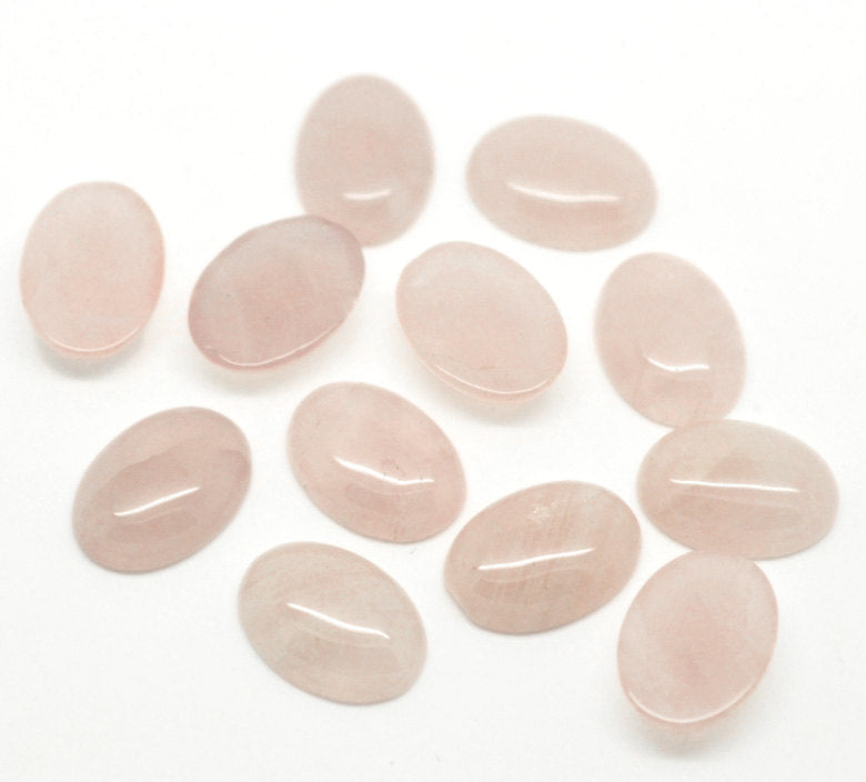 Rose Quartz Cabochon Oval - ClayRevolution