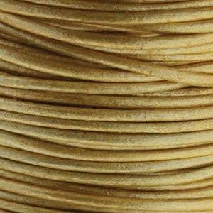 Round Leather .5mm Gold 25 yards - ClayRevolution