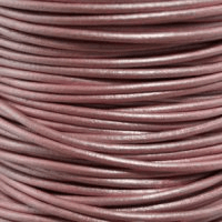 Round Leather .5mm Metallic Mystique Pink 10 meters - ClayRevolution