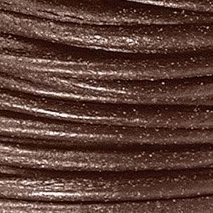 Round Leather .5mm Red Brown 25 yards - ClayRevolution
