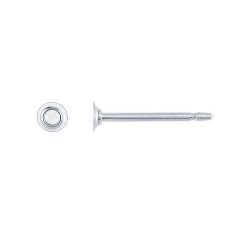 Sterling Silver Earring Post Pair 2.5mm Pad – Clay Revolution