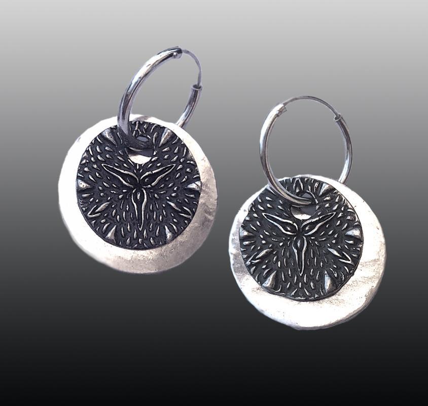 Sterling Silver Hoop Earrings 38mm - ClayRevolution